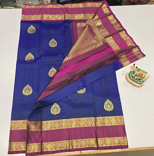 Pure Kanchi Pattu Handloom Silk with Silk Mark (id 11004)
