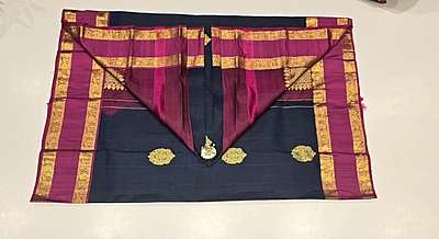 Pure Kanchi Pattu Handloom Silk with Silk Mark (id 11005)