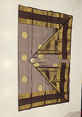 Pure Kanchi Pattu Handloom Silk with Silk Mark (id 11006)