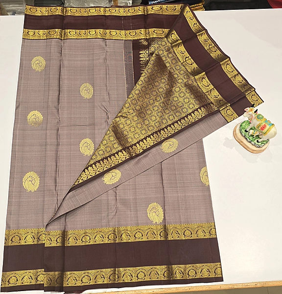 Pure Kanchi Pattu Handloom Silk with Silk Mark (id 11006)