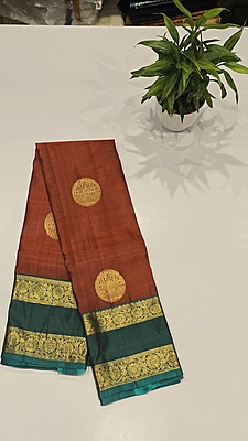 Pure Kanchi Pattu Handloom Silk with Silk Mark (id 11007)