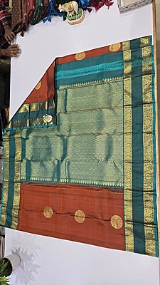 Pure Kanchi Pattu Handloom Silk with Silk Mark (id 11007)