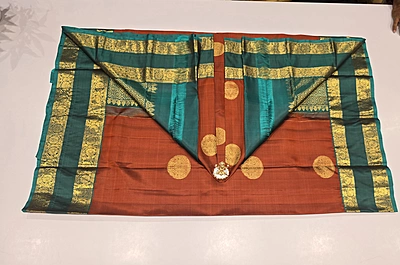 Pure Kanchi Pattu Handloom Silk with Silk Mark (id 11007)