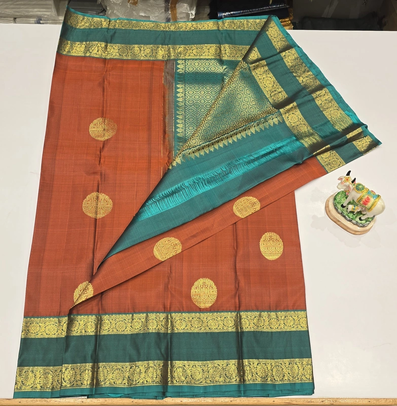 Pure Kanchi Pattu Handloom Silk with Silk Mark (id 11007)