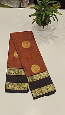Pure Kanchi Pattu Handloom Silk with Silk Mark (id 11009)
