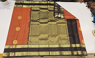 Pure Kanchi Pattu Handloom Silk with Silk Mark (id 11009)