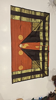 Pure Kanchi Pattu Handloom Silk with Silk Mark (id 11009)