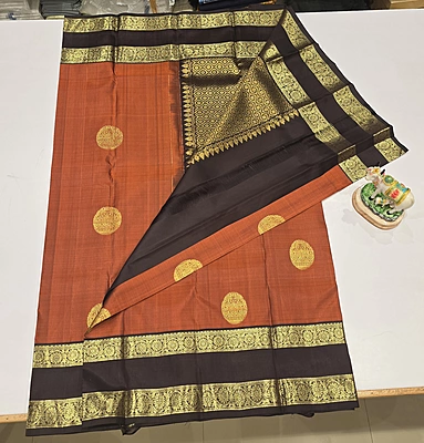 Pure Kanchi Pattu Handloom Silk with Silk Mark (id 11009)
