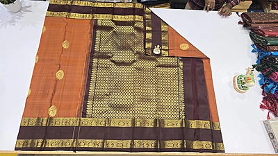 Pure Kanchi Pattu Handloom Silk with Silk Mark (id 11008)