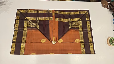Pure Kanchi Pattu Handloom Silk with Silk Mark (id 11008)