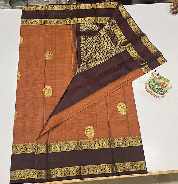 Pure Kanchi Pattu Handloom Silk with Silk Mark (id 11008)