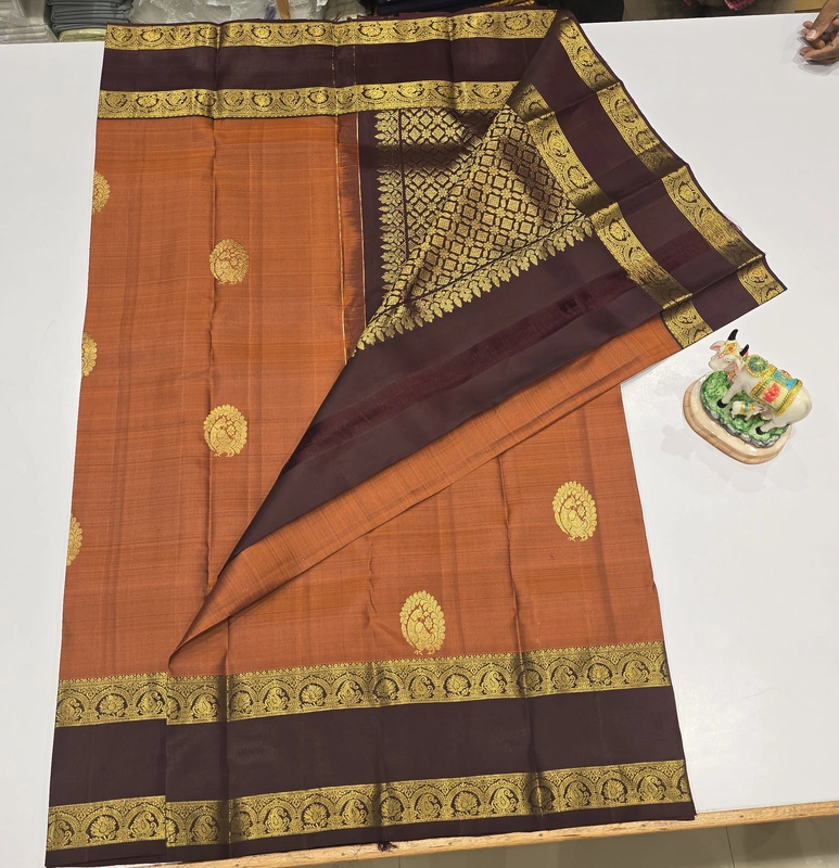 Pure Kanchi Pattu Handloom Silk with Silk Mark (id 11008)