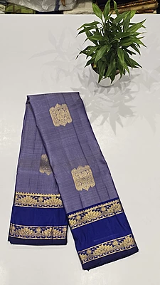 Pure Kanchi Pattu Handloom Silk with Silk Mark (id 11010)