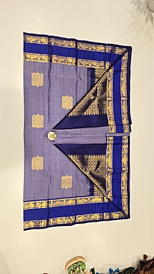 Pure Kanchi Pattu Handloom Silk with Silk Mark (id 11010)