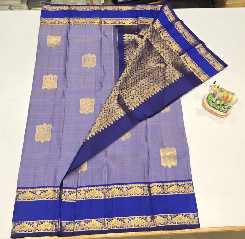 Pure Kanchi Pattu Handloom Silk with Silk Mark (id 11010)