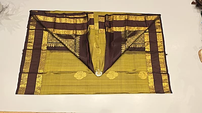 Pure Kanchi Pattu Handloom Silk with Silk Mark (id 11011)