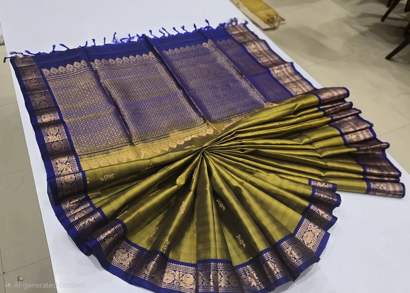 Pure Kanchi Kuppadam Handloom Silk with Silk Mark (id 10011)