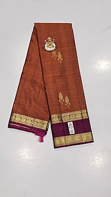 Pure Kanchi Saree with 1 grm Gold (id 13000)