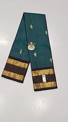 Pure Kanchi Saree with 1 grm Gold (id 13001)