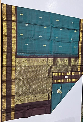 Pure Kanchi Saree with 1 grm Gold (id 13001)