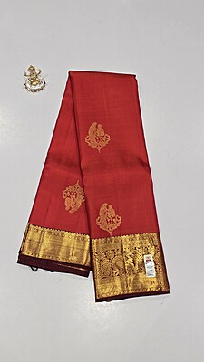 Pure Kanchi Saree with 1 grm Gold (id 13002)