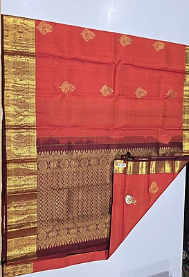 Pure Kanchi Saree with 1 grm Gold (id 13002)