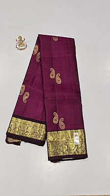 Pure Kanchi Saree with 1 grm Gold (id 13003)