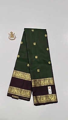 Pure Kanchi Saree with 1 grm Gold (id 13005)
