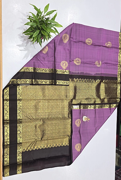 Pure Kanchi Saree with 1 grm Gold (id 13008)