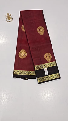 Pure Kanchi Saree with 1 grm Gold (id 13009)