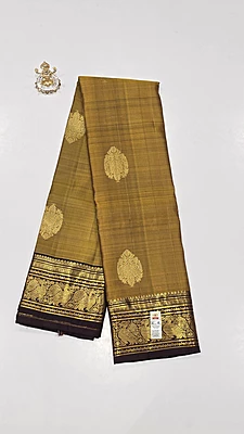 Pure Kanchi Saree with 1 grm Gold (id 13010)