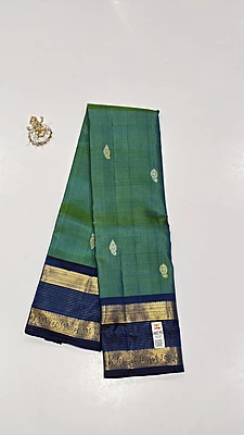 Pure Kanchi Saree with 1 grm Gold (id 13011)