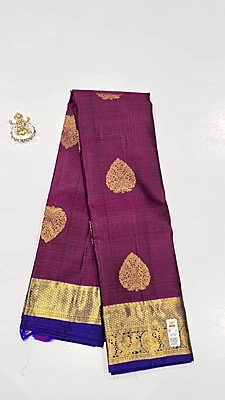Pure Kanchi Saree with 1 grm Gold (id 13015)