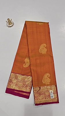 Pure Kanchi Saree with 1 grm Gold (id 13016)