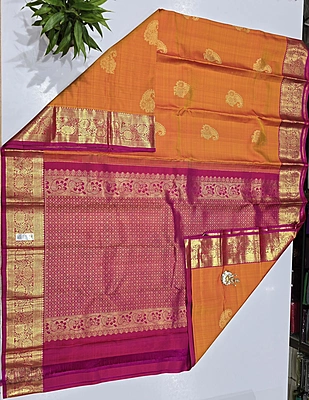 Pure Kanchi Saree with 1 grm Gold (id 13016)