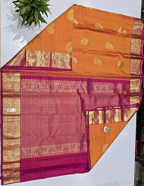 Pure Kanchi Saree with 1 grm Gold (id 13016)