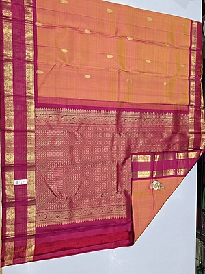 Pure Kanchi Saree with 1 grm Gold (id 13017)