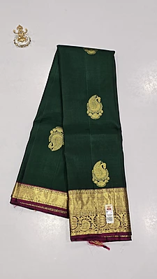 Pure Kanchi Saree with 1 grm Gold (id 13020)