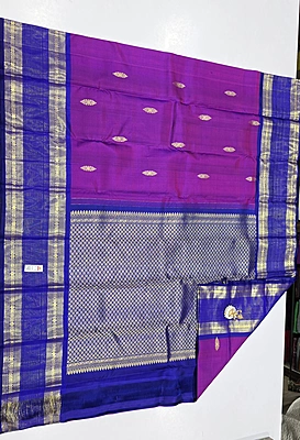 Pure Kanchi Saree with 1 grm Gold (id 13021)
