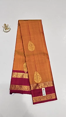 Pure Kanchi Saree with 1 grm Gold (id 13022)
