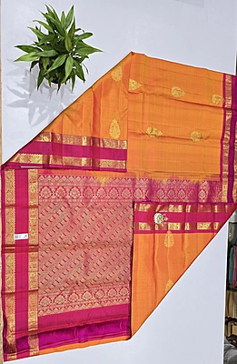 Pure Kanchi Saree with 1 grm Gold (id 13022)