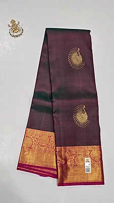 Pure Kanchi Saree with 1 grm Gold (id 13024)