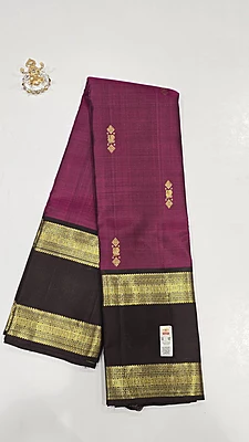 Pure Kanchi Saree with 1 grm Gold (id 13025)