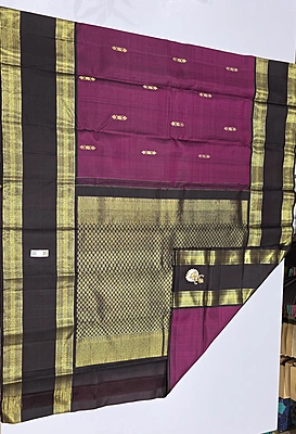 Pure Kanchi Saree with 1 grm Gold (id 13025)