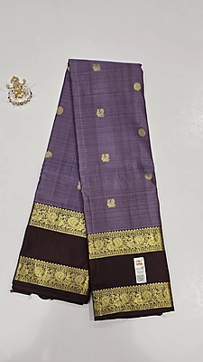 Pure Kanchi Saree with 1 grm Gold (id 13026)