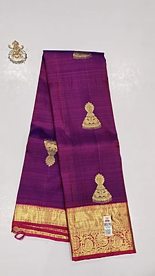 Pure Kanchi Saree with 1 grm Gold (id 13027)