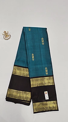 Pure Kanchi Saree with 1 grm Gold (id 13028)