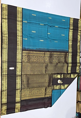 Pure Kanchi Saree with 1 grm Gold (id 13028)