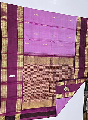 Pure Kanchi Saree with 1 grm Gold (id 13029)