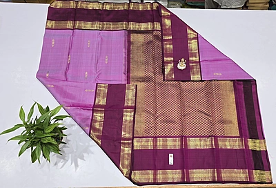 Pure Kanchi Saree with 1 grm Gold (id 13029)